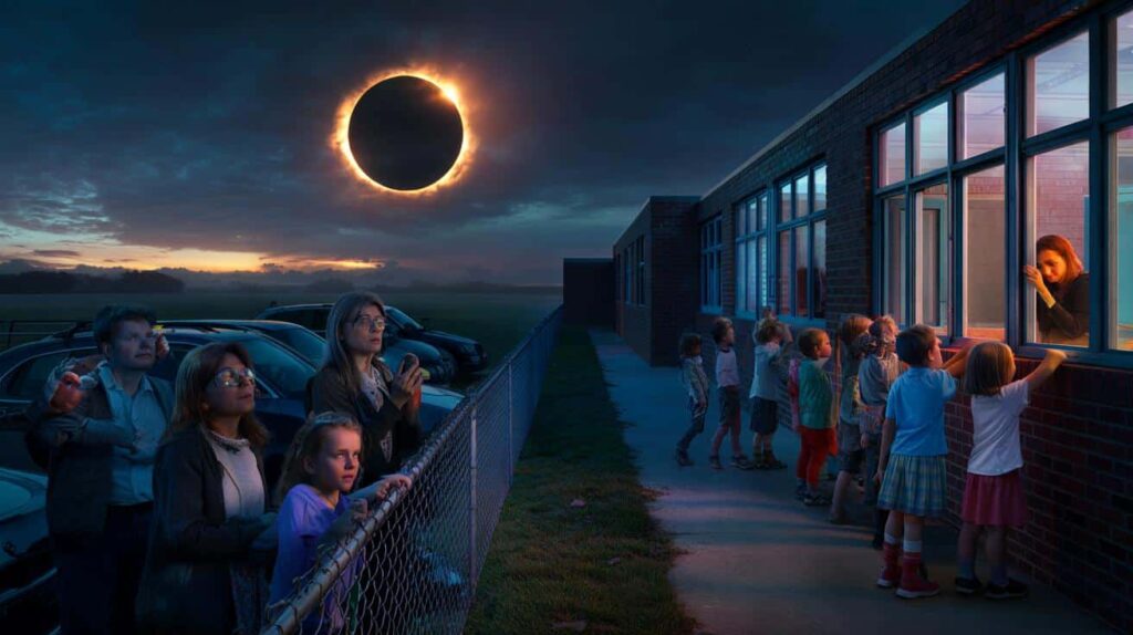 Day will turn to night as school