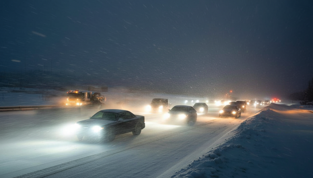 Heavy snow is now officially confirmed to intensify into a high-impact storm overnight, as meteorologists caution that visibility may collapse suddenly Update