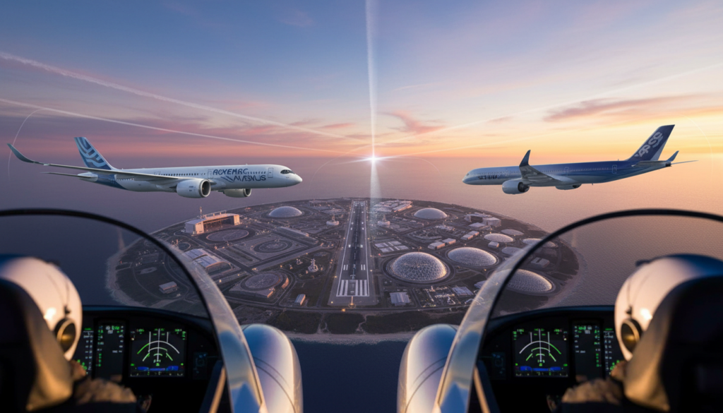 For a first time in history, Airbus achieves what long seemed impossible: making 2 planes meet at the same point without colliding