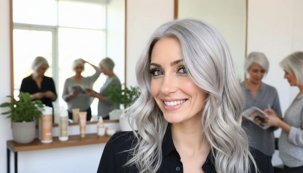 No more hair dye the latest trend that covers grey hair and makes you look younger