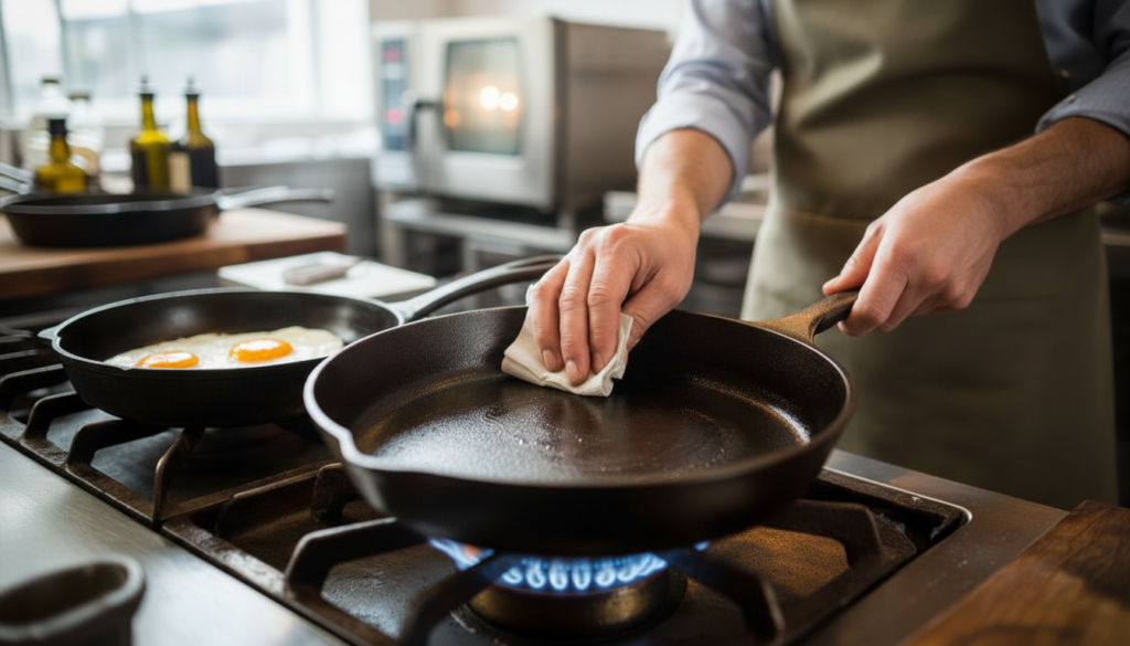 Chefs explain why seasoning cast iron on low heat lasts far longer Update
