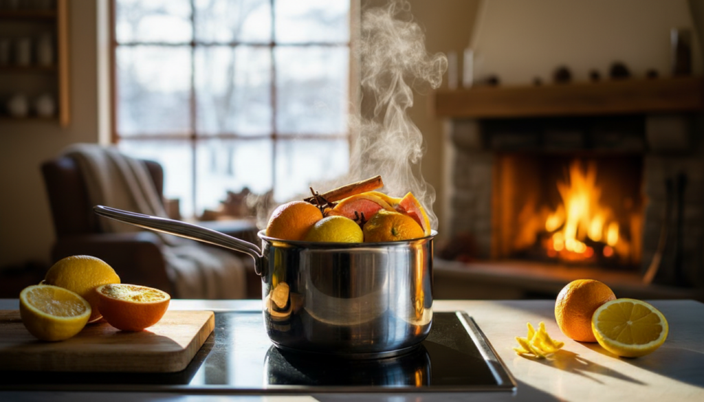 Citrus Skins in Simmering Water Produce a Cold-Season Aroma Residences Struggle to Recreate Update